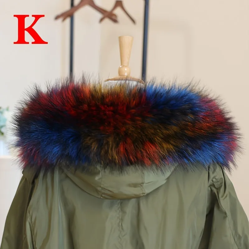 1pc Faux Fur Collar Set for Winter Jackets and Hats