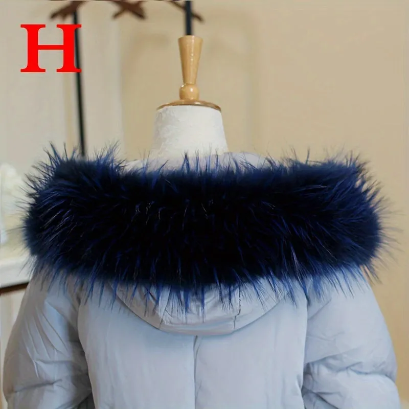 1pc Faux Fur Collar Set for Winter Jackets and Hats
