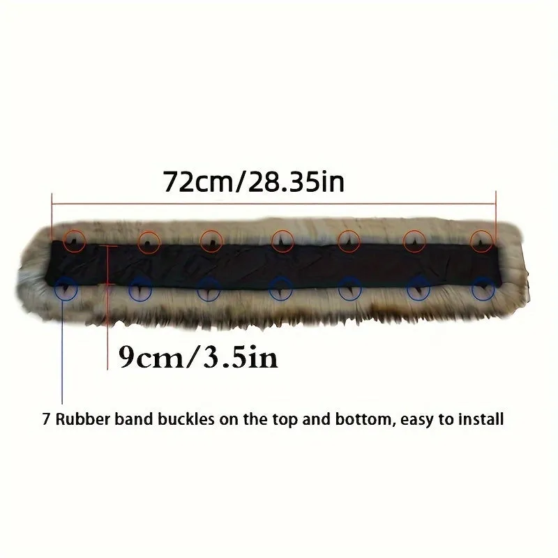 1pc Faux Fur Collar Set for Winter Jackets and Hats