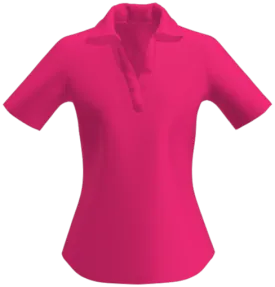 AB SPORT Women's Pink Heather Short Sleeve V-Neck Polo GP02-NPH