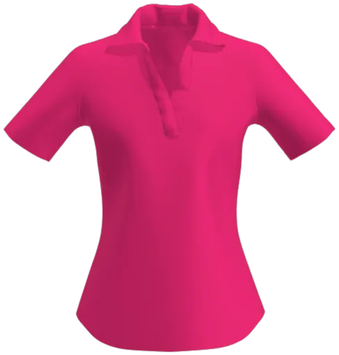 AB SPORT Women's Pink Heather Short Sleeve V-Neck Polo GP02-NPH
