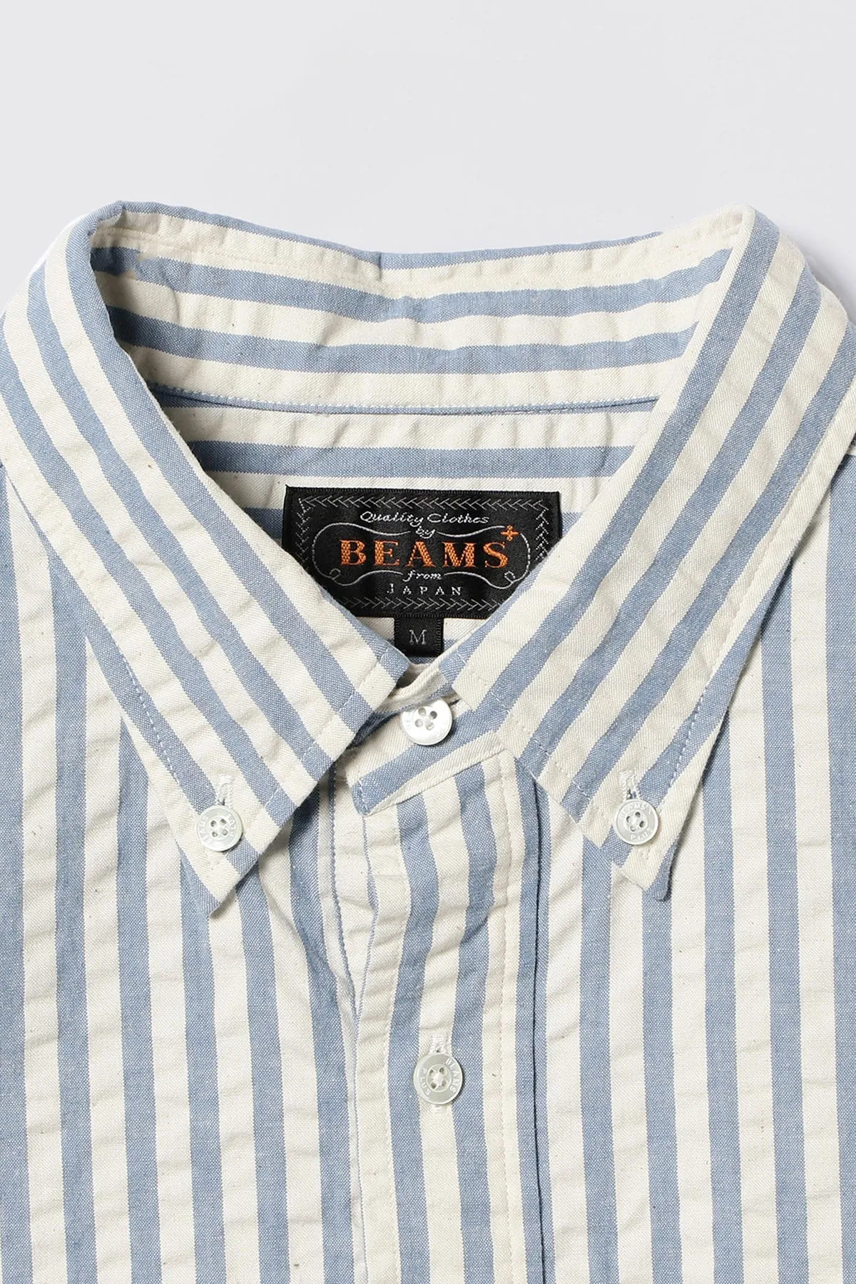 B.D. Pullover Short Sleeve Indigo Seersucker - Stripe