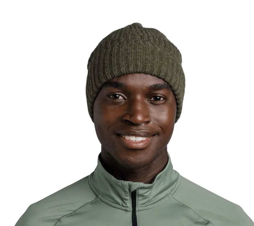 Buff  Knitted & Fleece Beanie Renso
