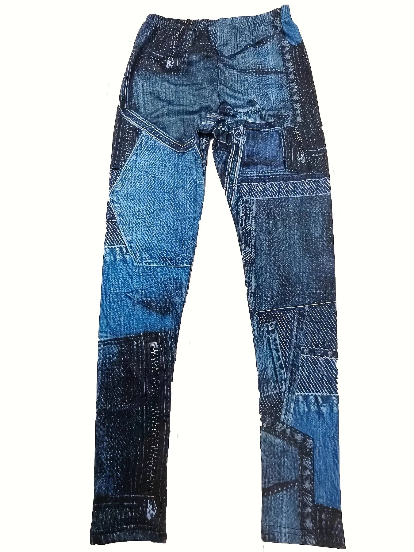 Chic Faux Denim Leggings Perfect for Everyday Casual Style