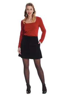 Corduroy Button Up Mini Skirt