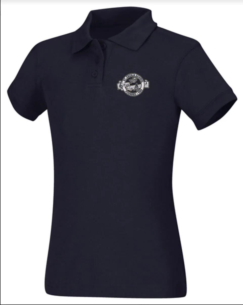 CR DryFit Fem Fit Polo Navy Short Sleeve