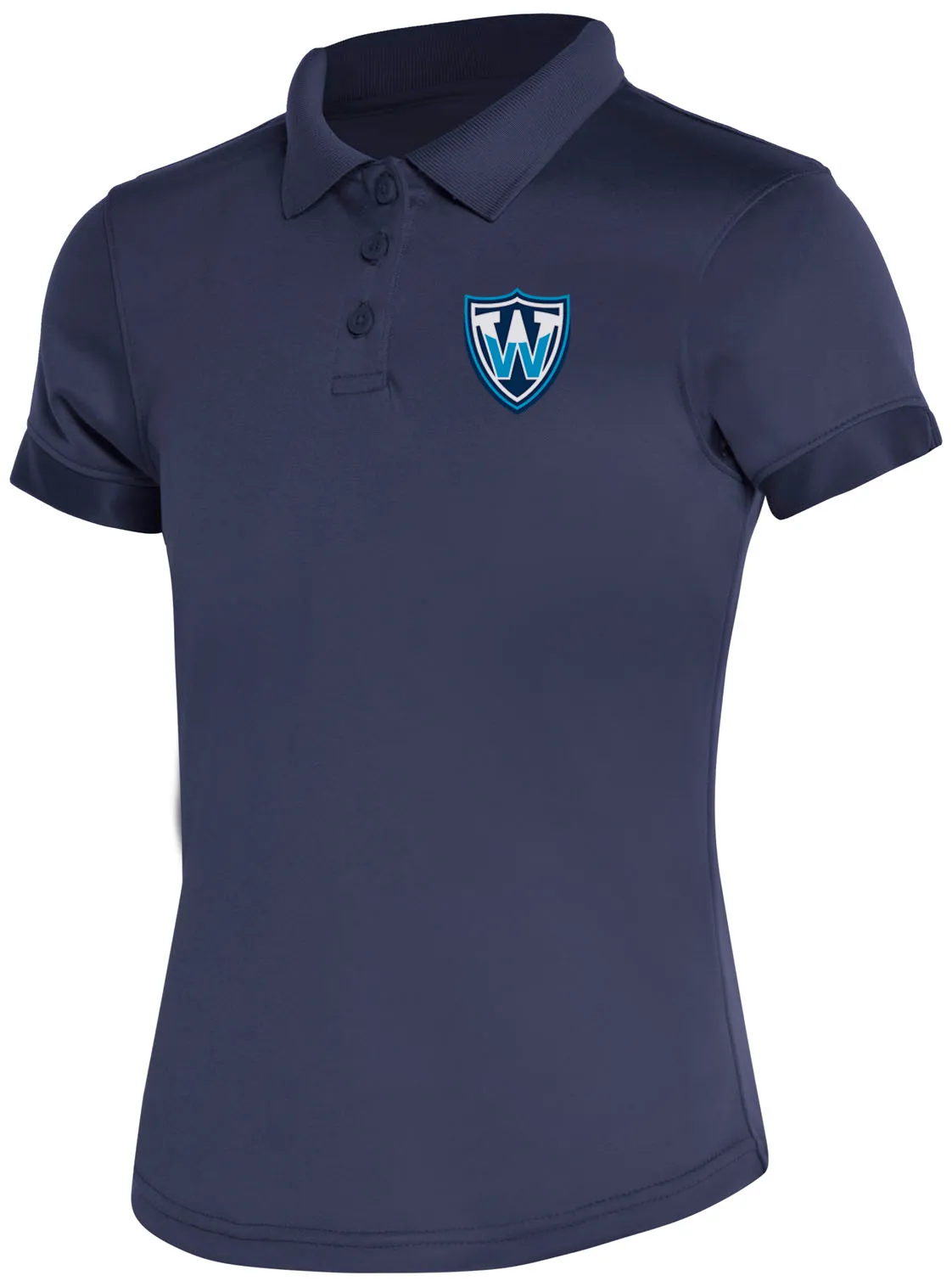 CR DryFit Fem Fit Polo Navy Short Sleeve