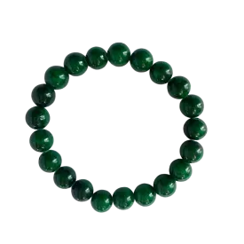 Dark Green Mountain Jade 8mm Bracelet