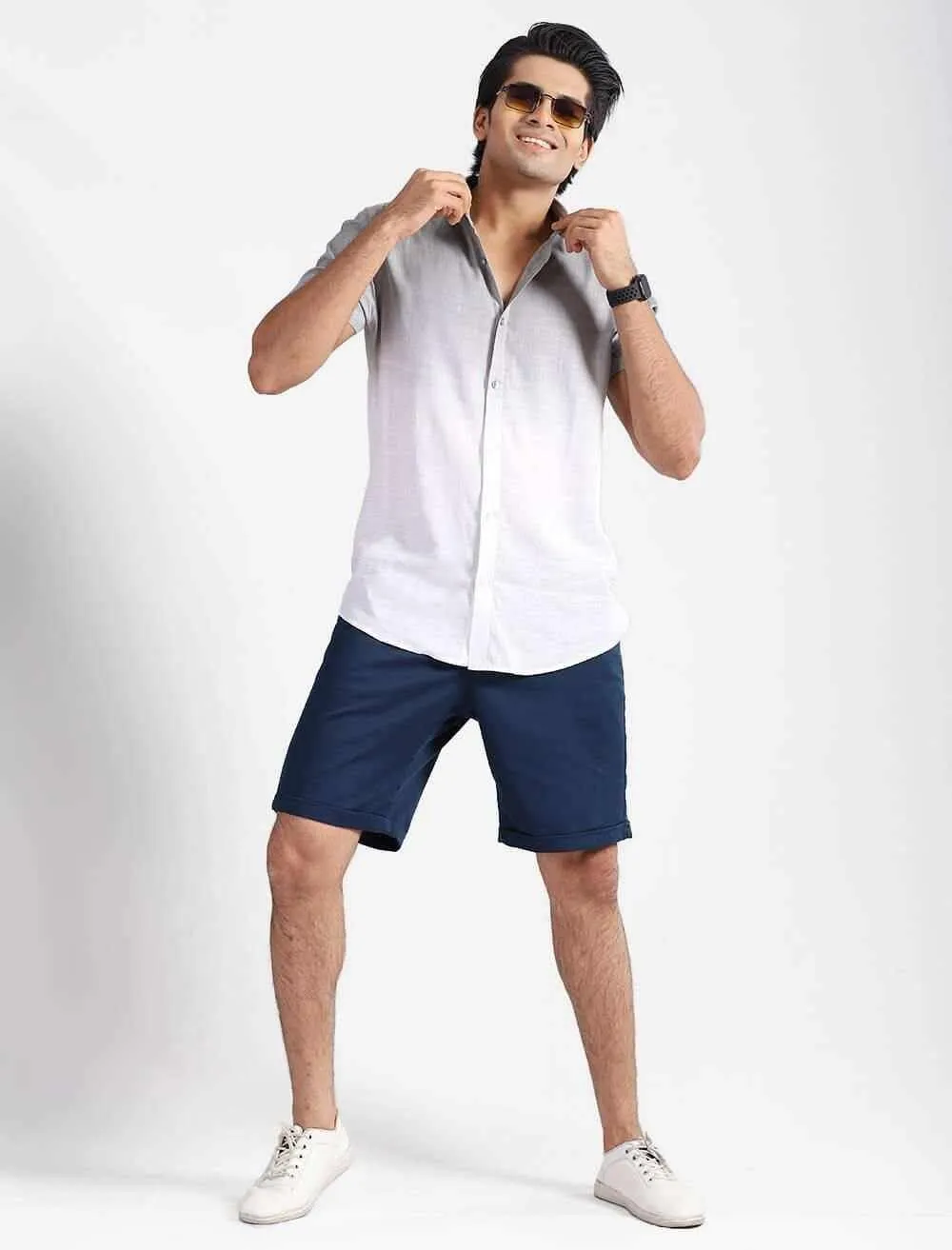 Dip Dye Men's Short Sleeve Shirt