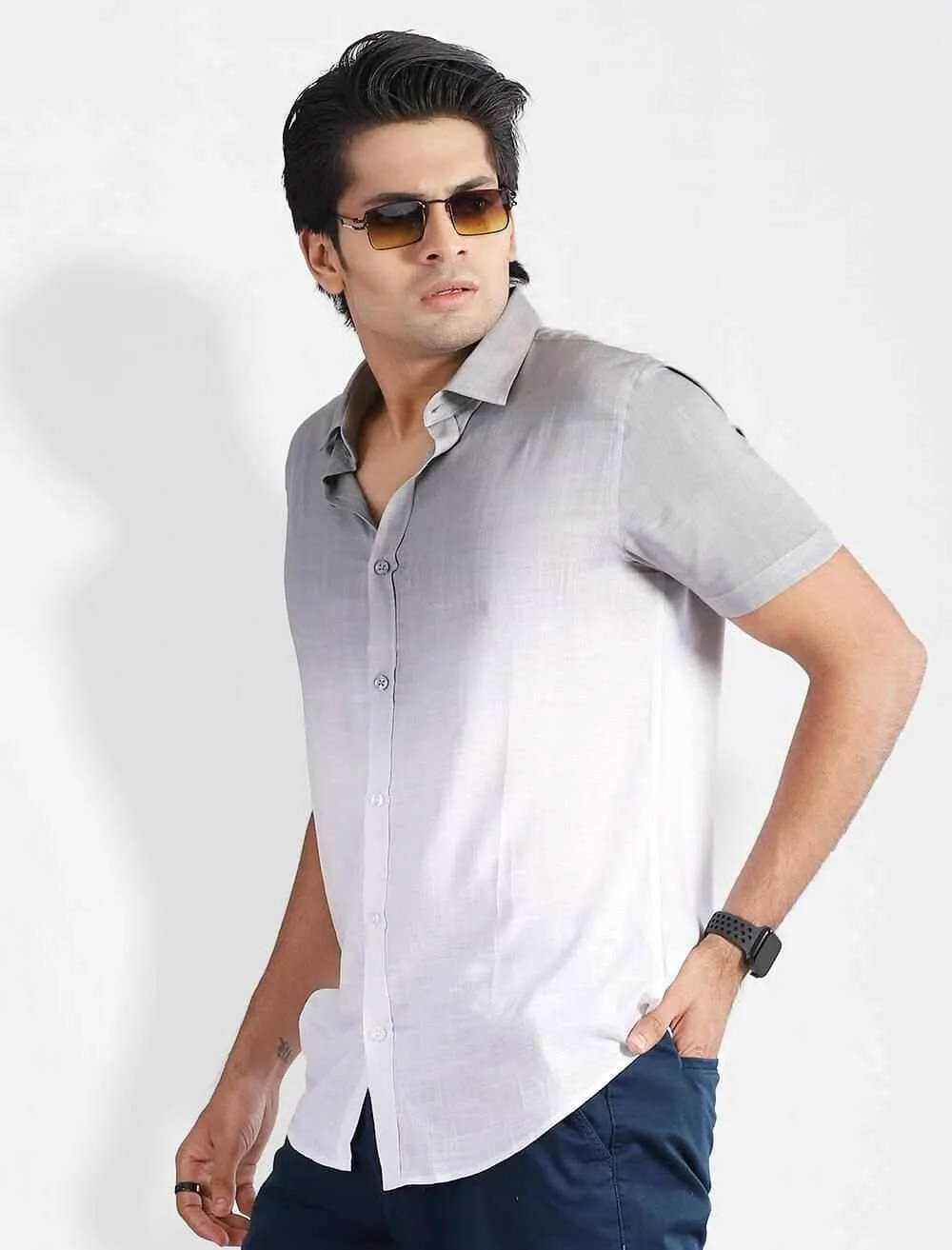Dip Dye Men's Short Sleeve Shirt