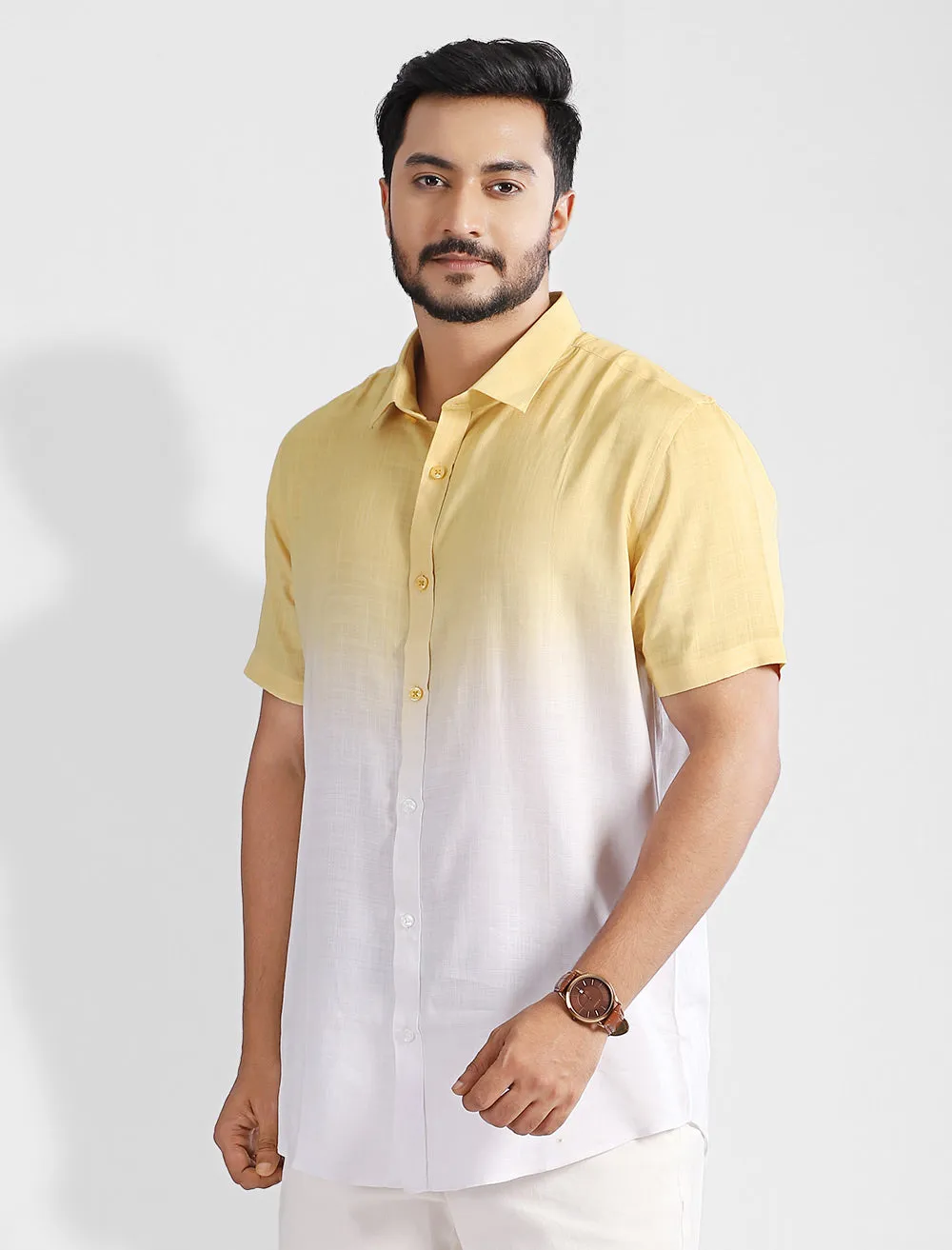 Dip Dye Men's Short Sleeve Shirt