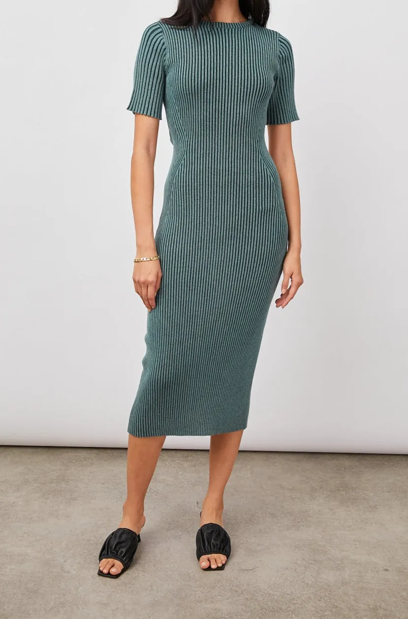GENESIS DRESS - EMERALD NAVY