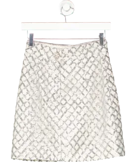 Melis Kaptanoglu Metallic Sequin Mini Skirt UK 8