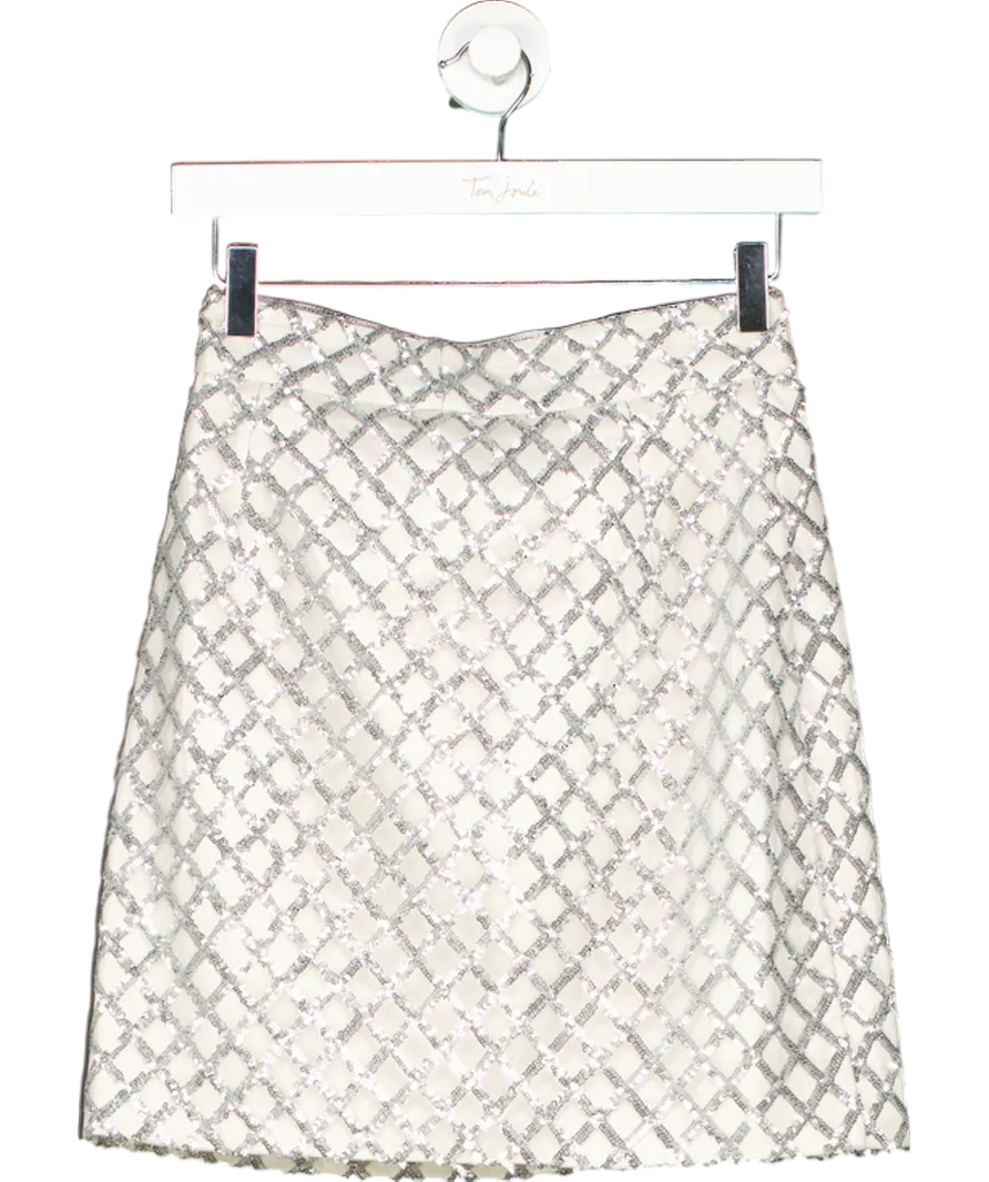 Melis Kaptanoglu Metallic Sequin Mini Skirt UK 8