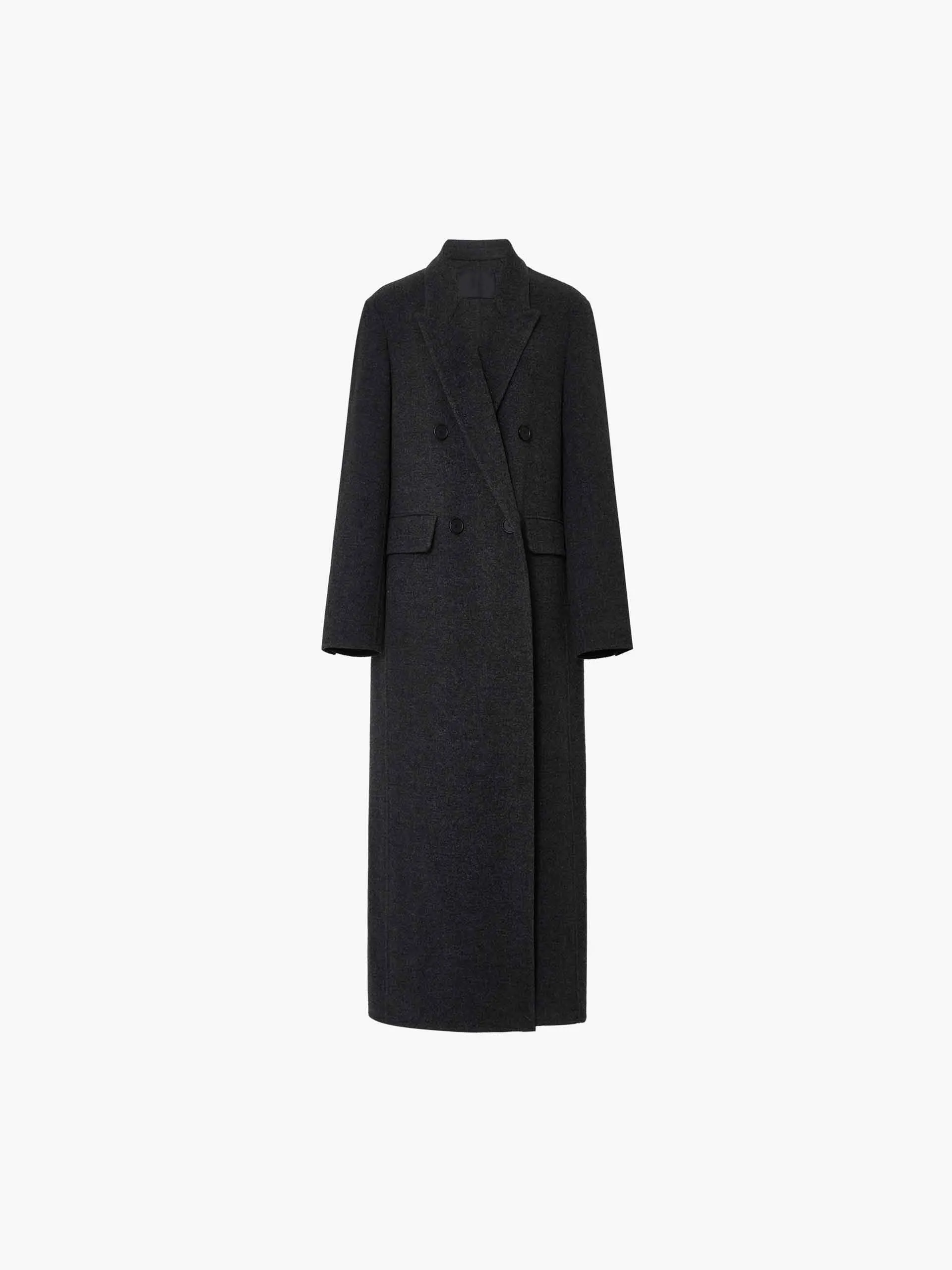 Merino Wool Long Overcoat