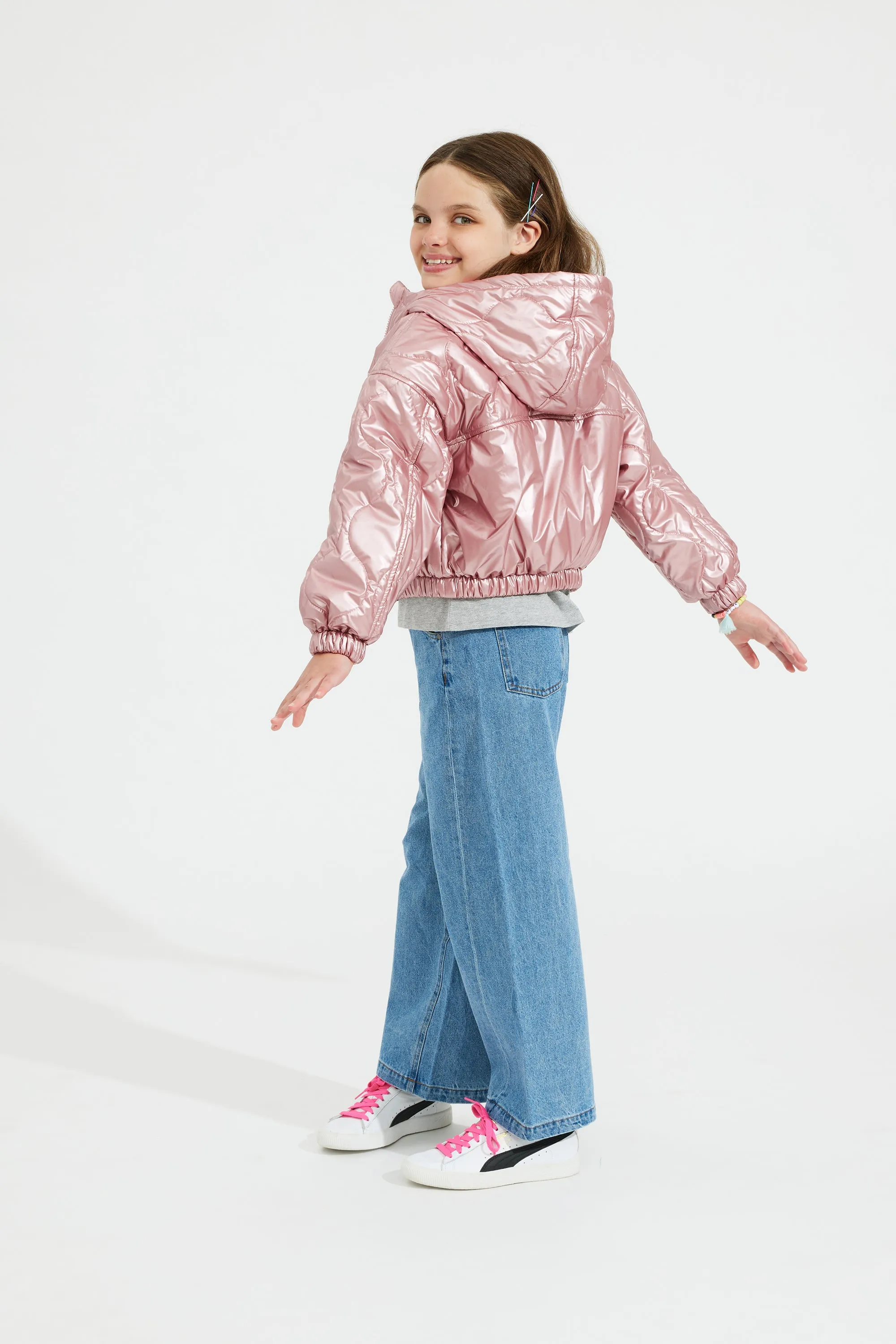 Metallic Quilt Puffer