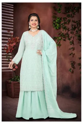 Mint Green Gharara Suit