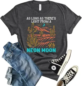 Neon Moon Shirt for Women Country Music Tshirt Retro Western Tee Shirt Brooks and Dunn Shirt Music Lover Top Tee Shirts