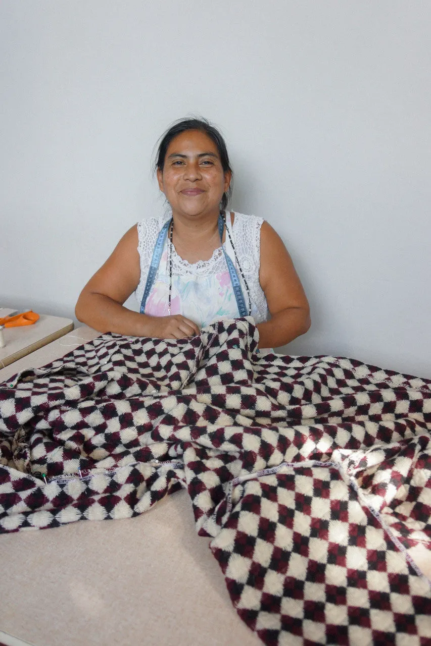 Portuguese Wool Pieper in Sage and Mustard Check - XS, S and XXL