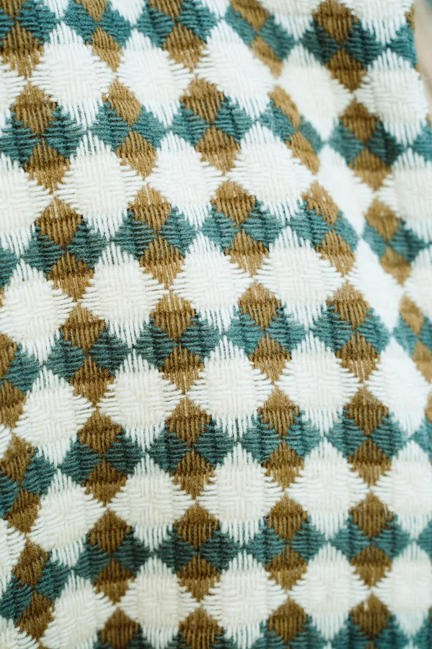 Portuguese Wool Pieper in Sage and Mustard Check - XS, S and XXL