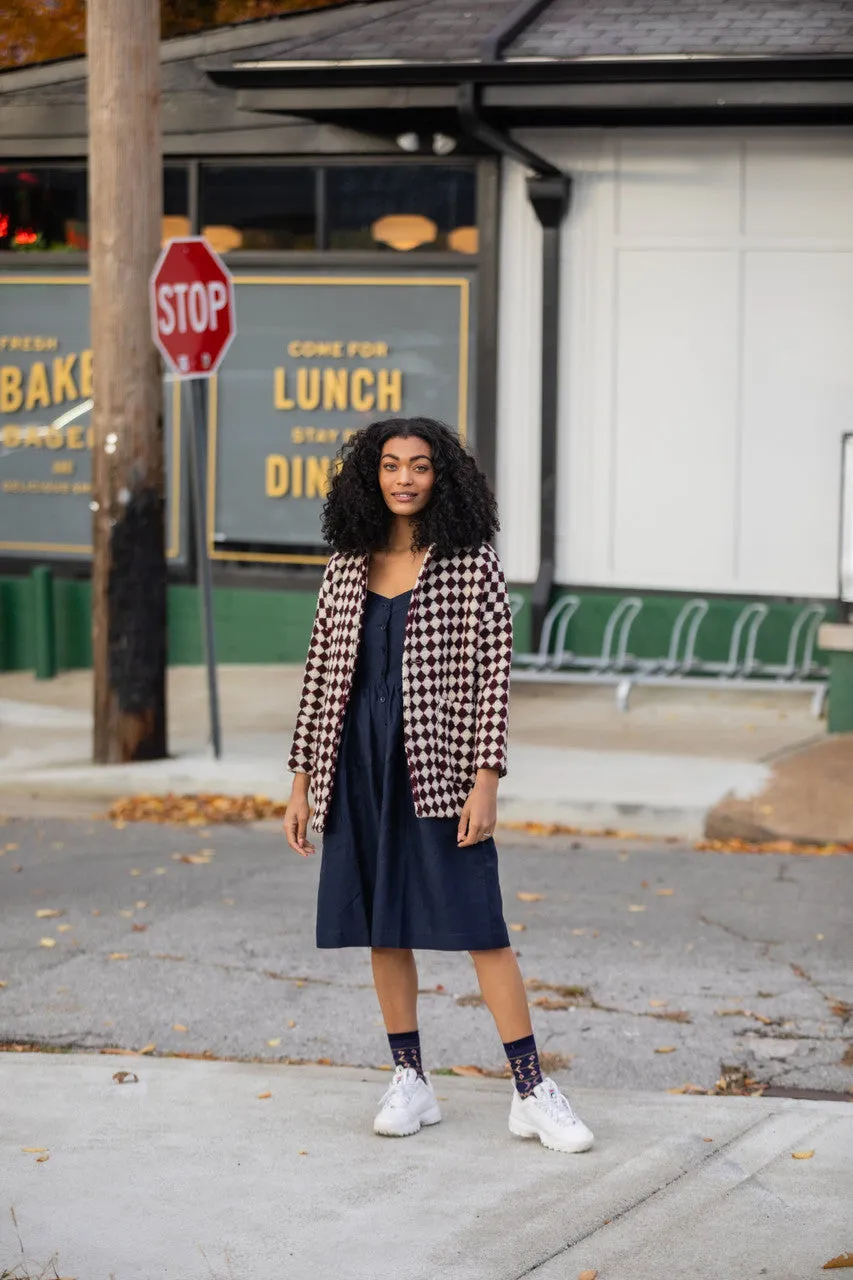 Portuguese Wool Pieper in Sage and Mustard Check - XS, S and XXL