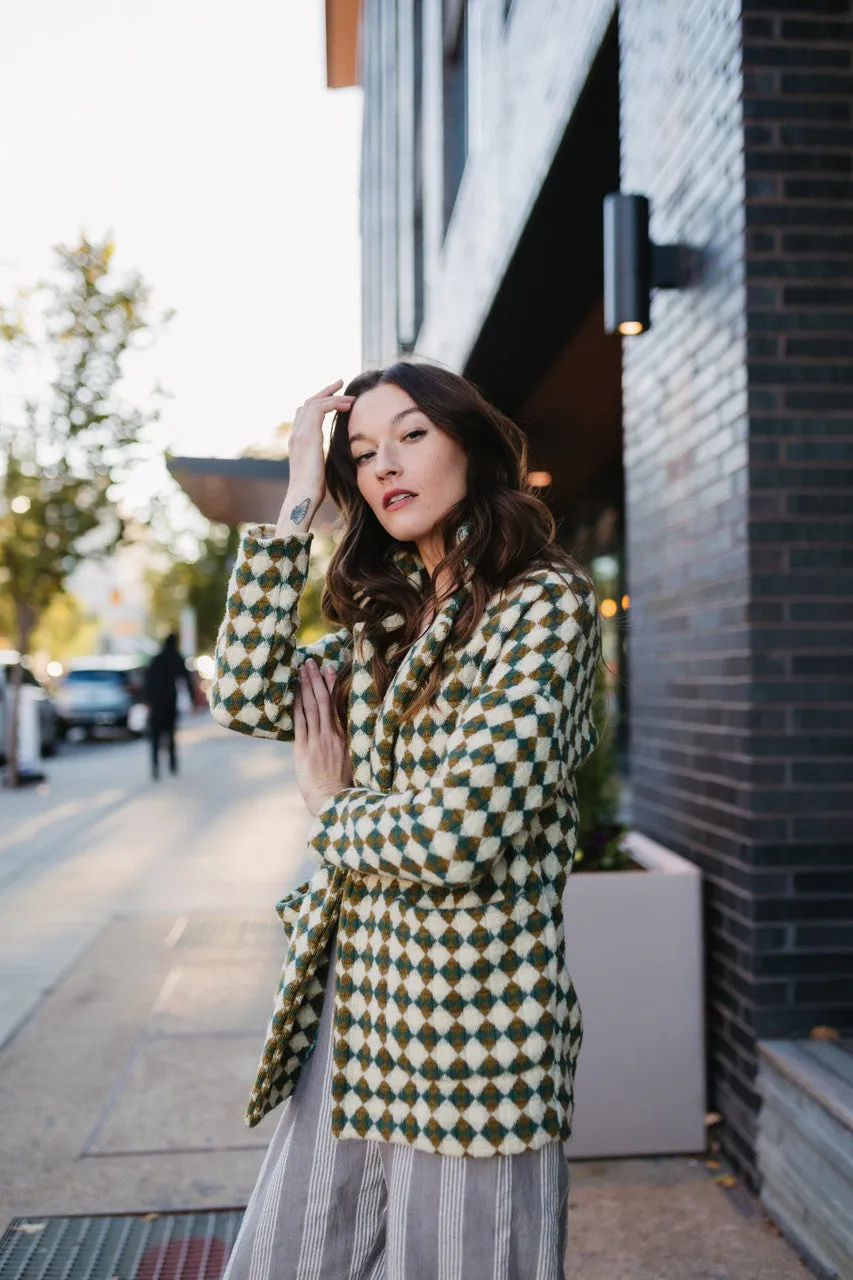 Portuguese Wool Pieper in Sage and Mustard Check - XS, S and XXL