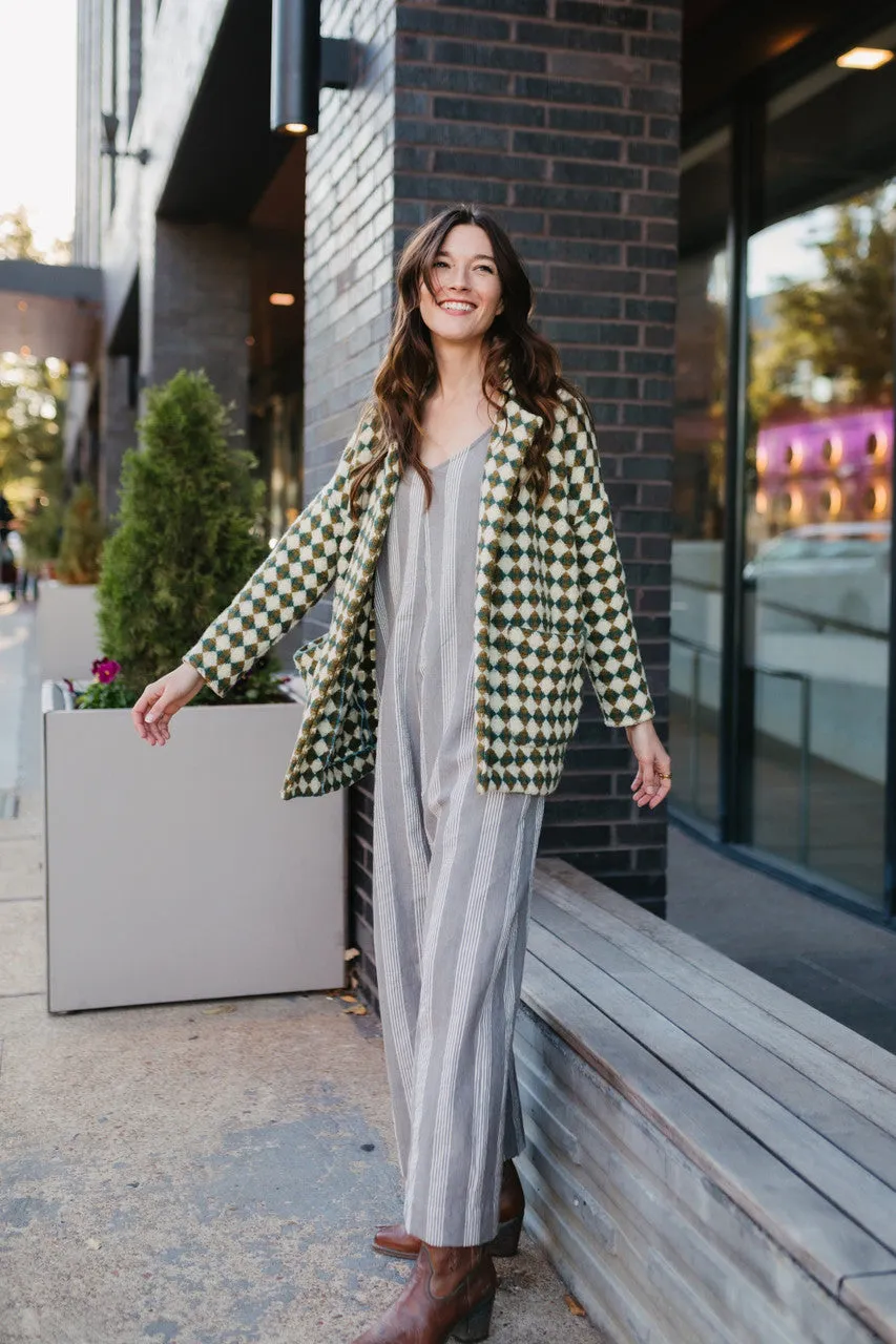 Portuguese Wool Pieper in Sage and Mustard Check - XS, S and XXL