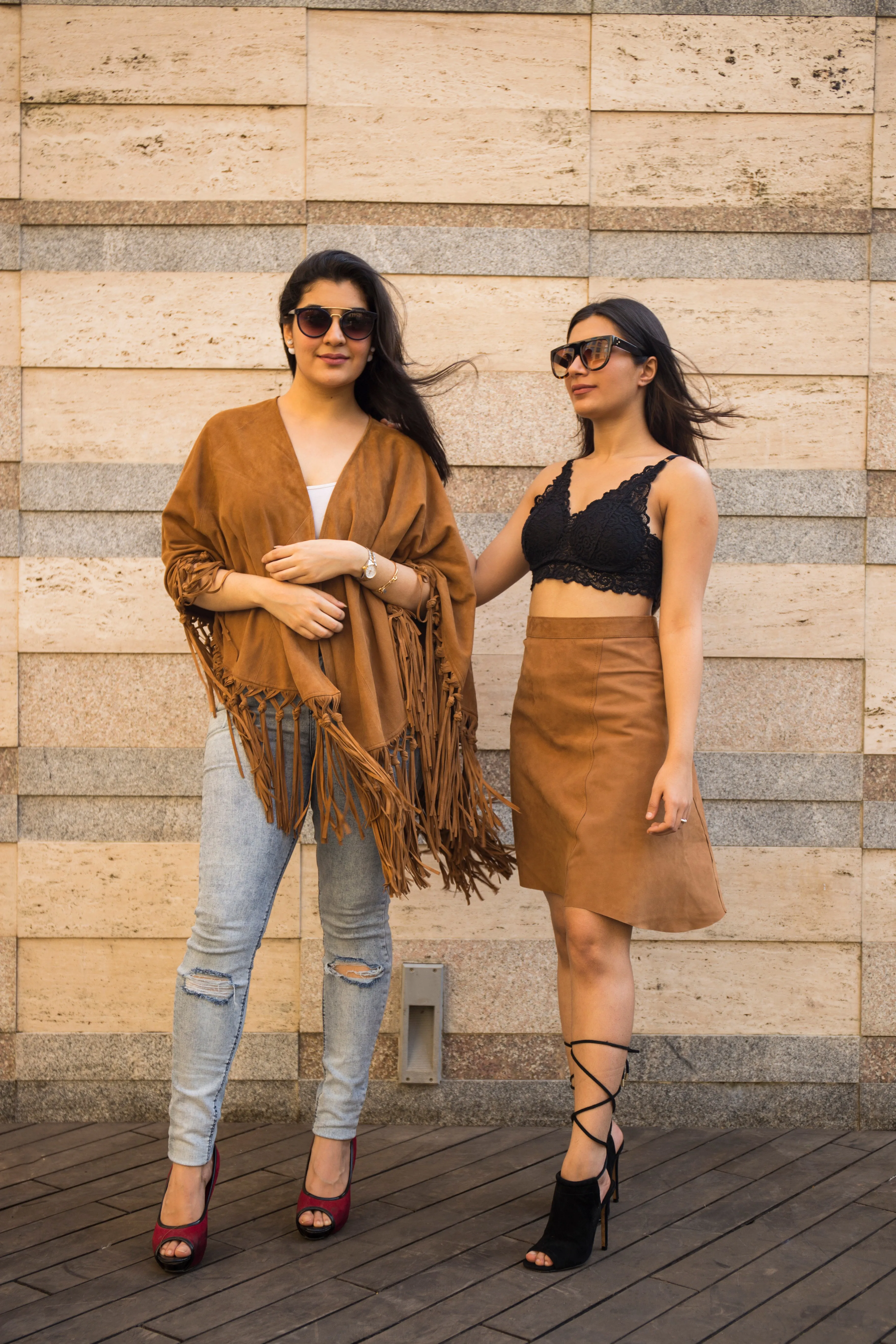 SUEDE SKIRT WRAPAROUND
