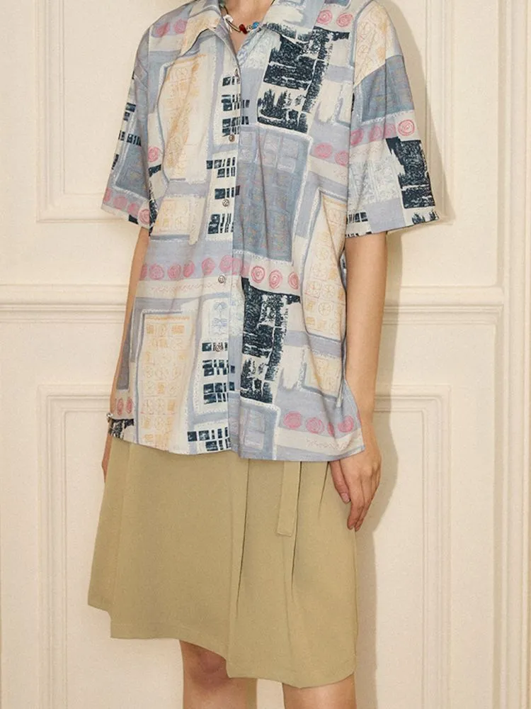 Summer Casual Loose Short Sleeve Shirt【s0000008863】