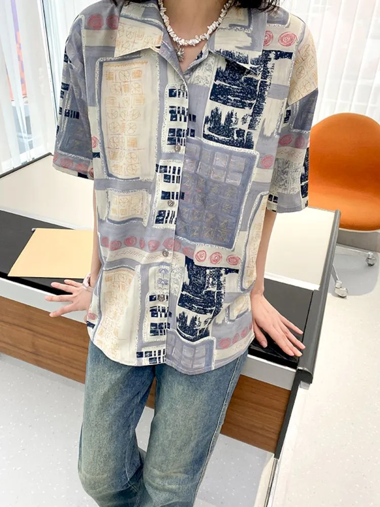 Summer Casual Loose Short Sleeve Shirt【s0000008863】