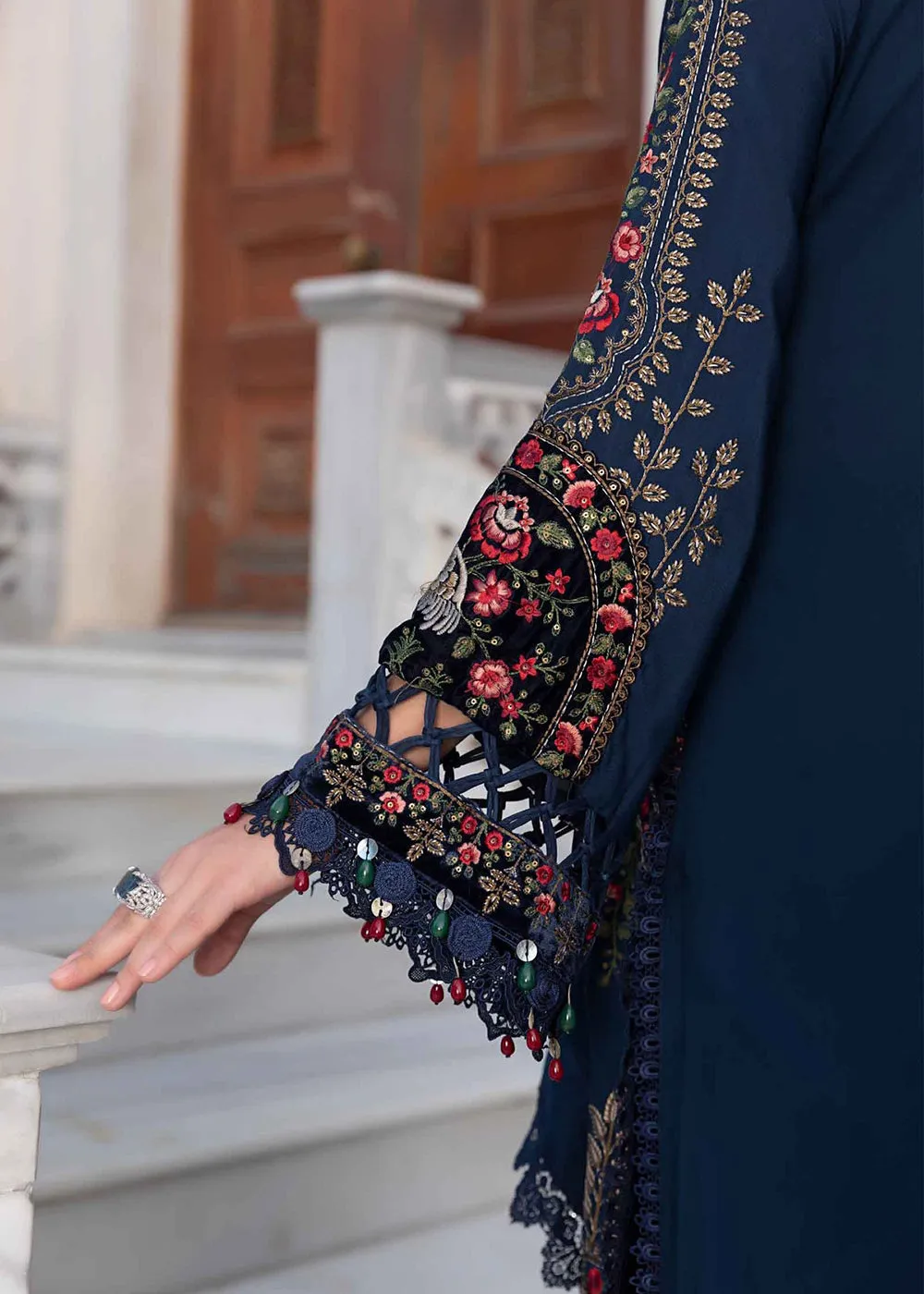 Unstitched Linen 23 by Maria B | Navy Blue DL-1109