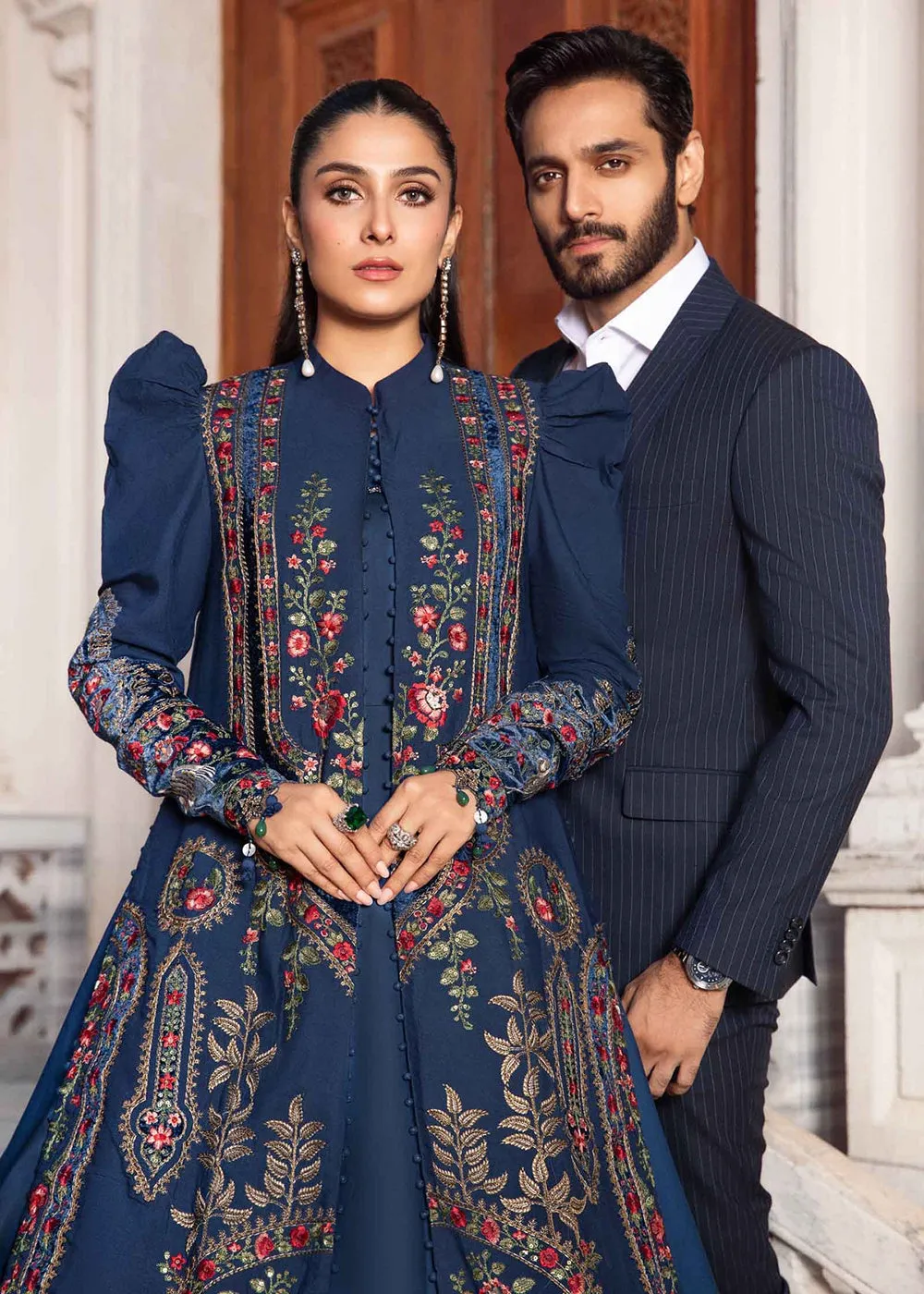 Unstitched Linen 23 by Maria B | Navy Blue DL-1109