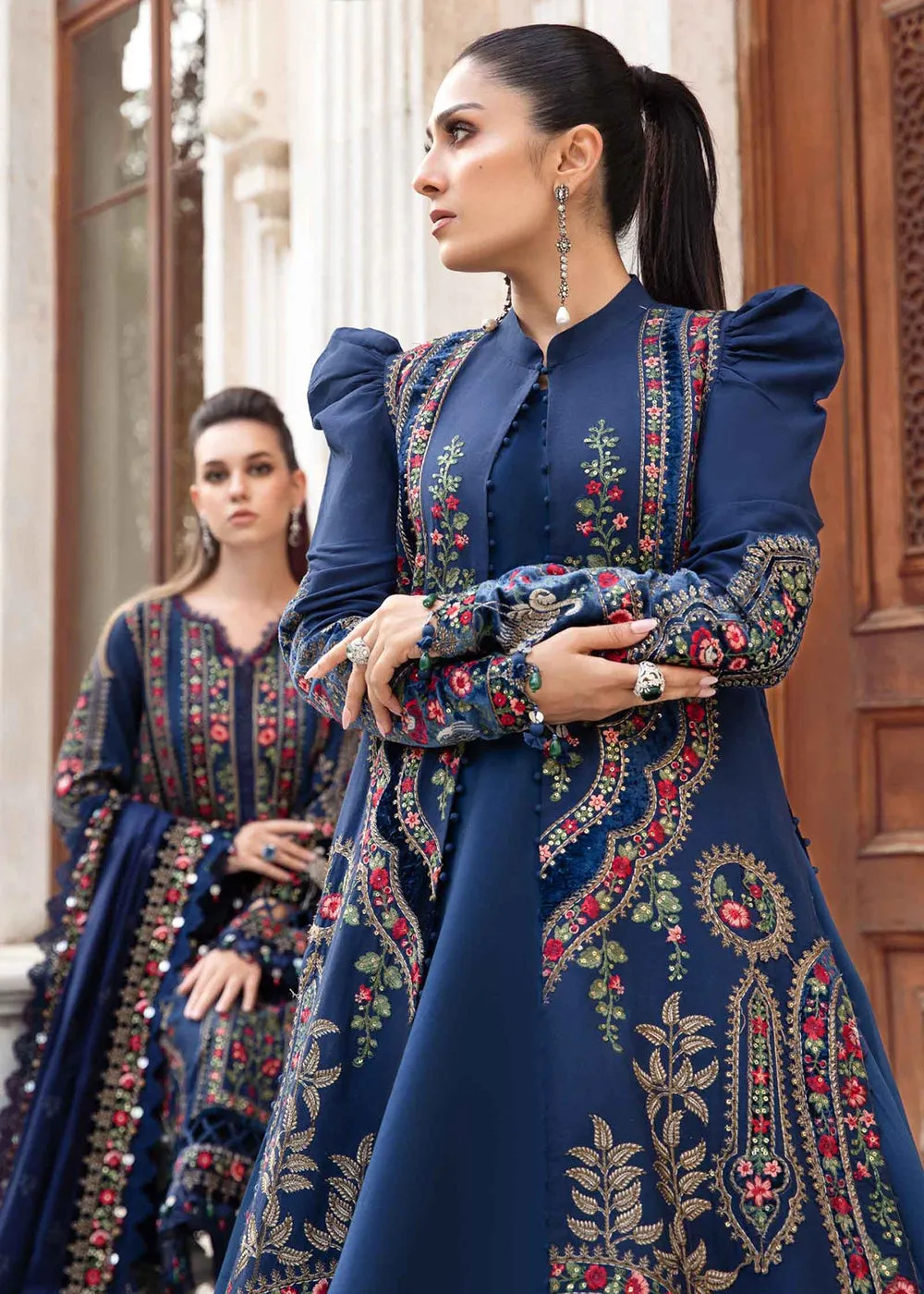 Unstitched Linen 23 by Maria B | Navy Blue DL-1109