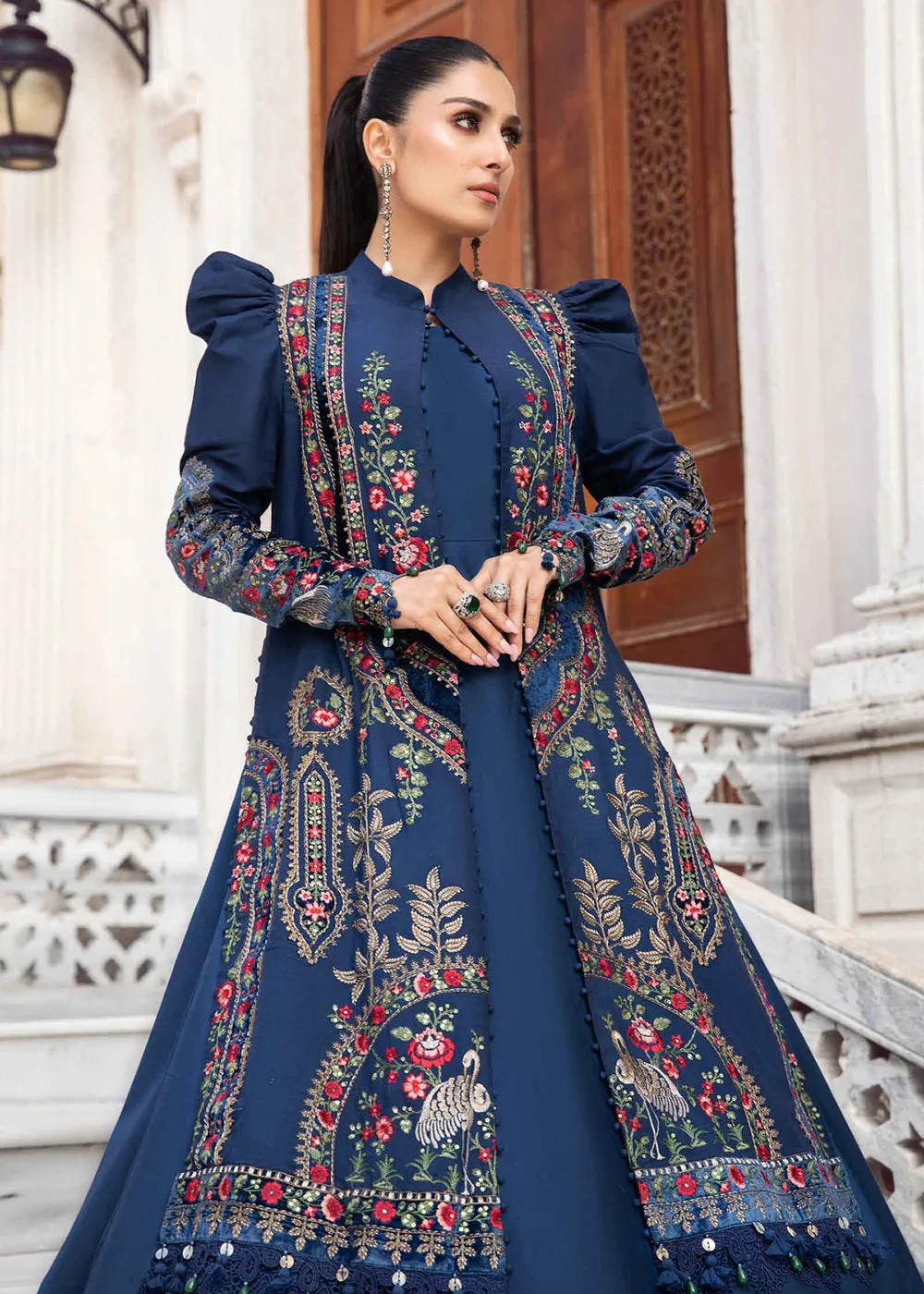 Unstitched Linen 23 by Maria B | Navy Blue DL-1109