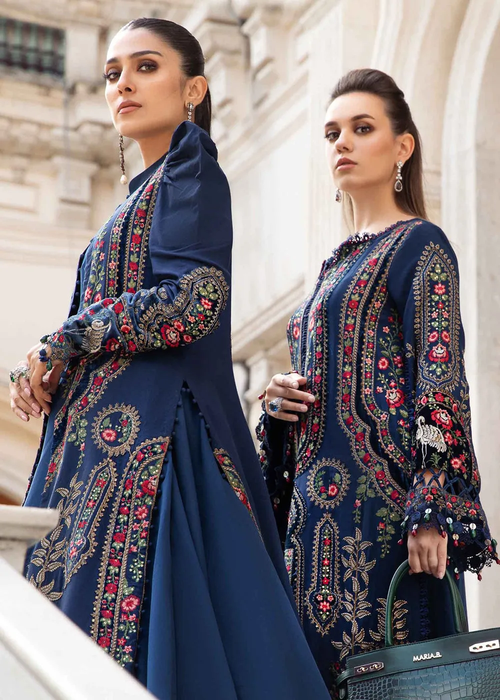 Unstitched Linen 23 by Maria B | Navy Blue DL-1109