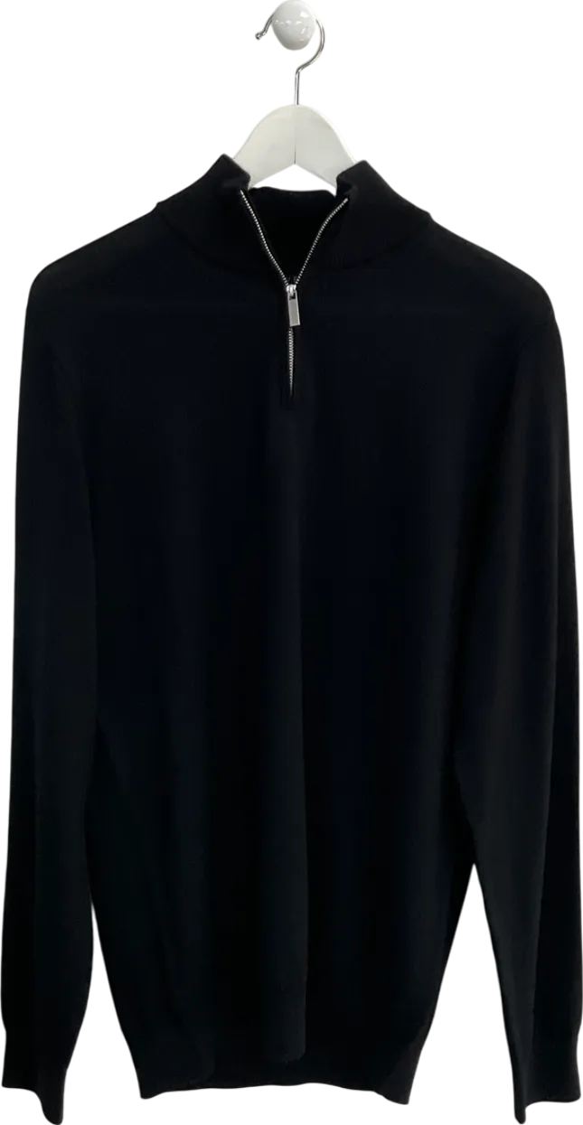 Very Black 1/4 Zip Knitted Sweater UK M