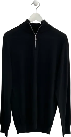 Very Black 1/4 Zip Knitted Sweater UK M